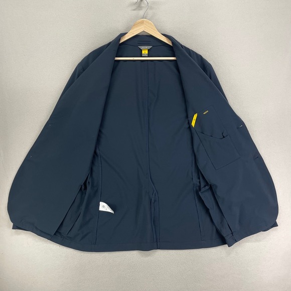 Eddie Bauer‎ TRAVEX Blazer Jacket Mens 40 Dark Navy Performance Stretch 2-Button - Picture 4 of 16